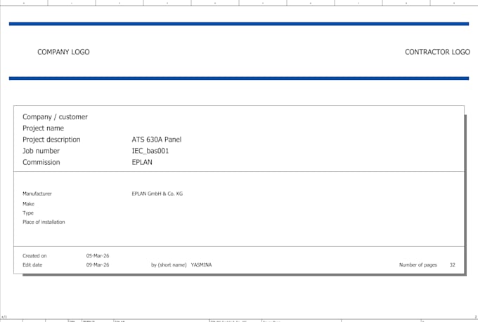 create schematic drawings of any power or control panel using eplan